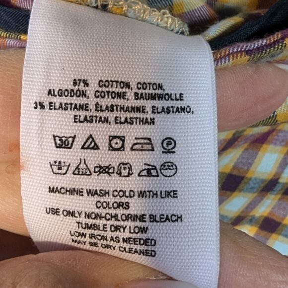 Free People Gingham Plaid Retro Preppy Twee Skinny High Waisted Pants 28 - Picture 8 of 9